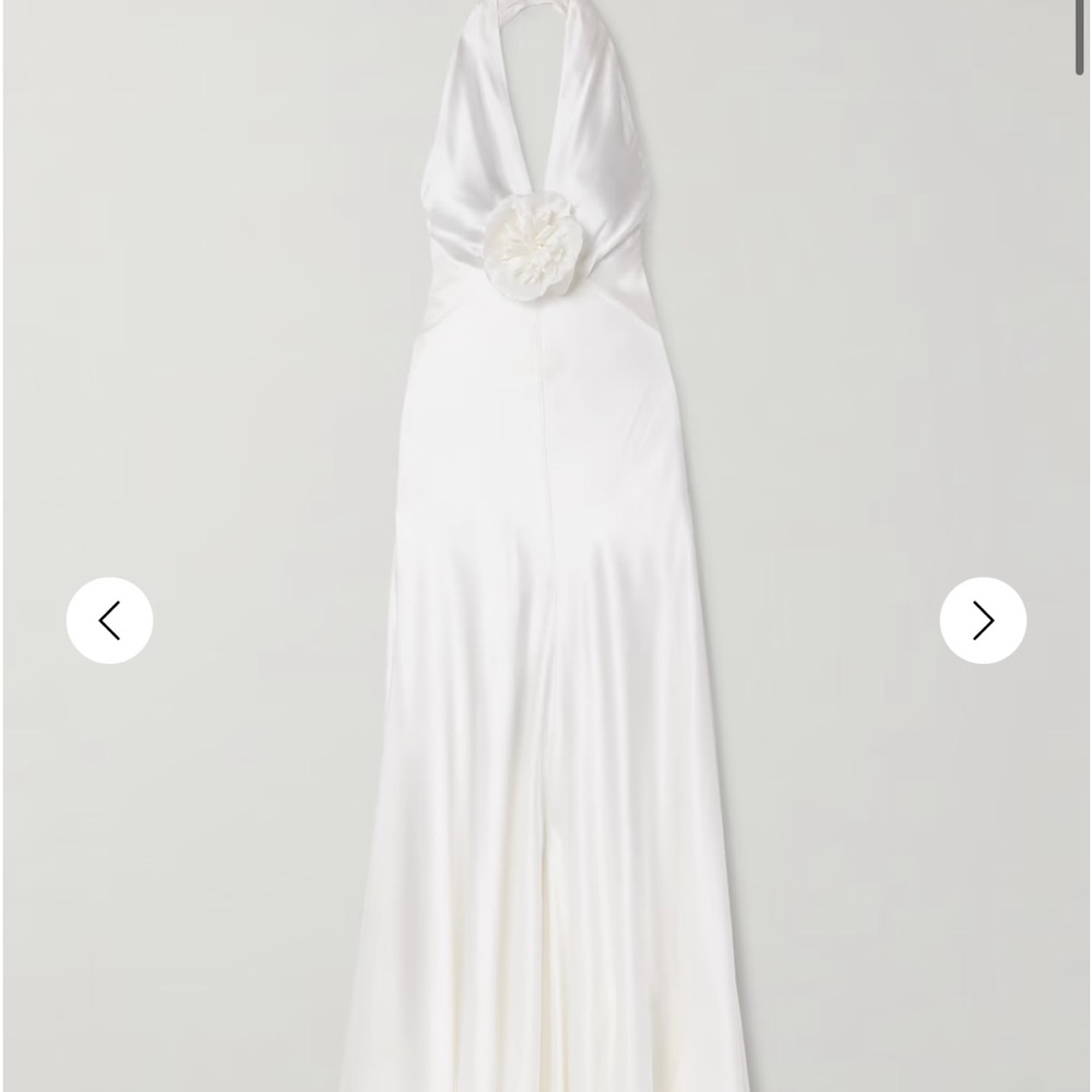 Elegant White Halter Dress